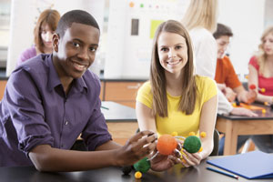 Students in a Science Classroom.